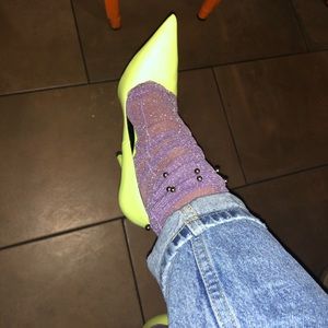 Neon yellow heels
